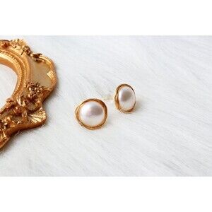 925 Sterling Silver FRESH WATER PEARL EARRINGS, Designed 14k Gold Earrings